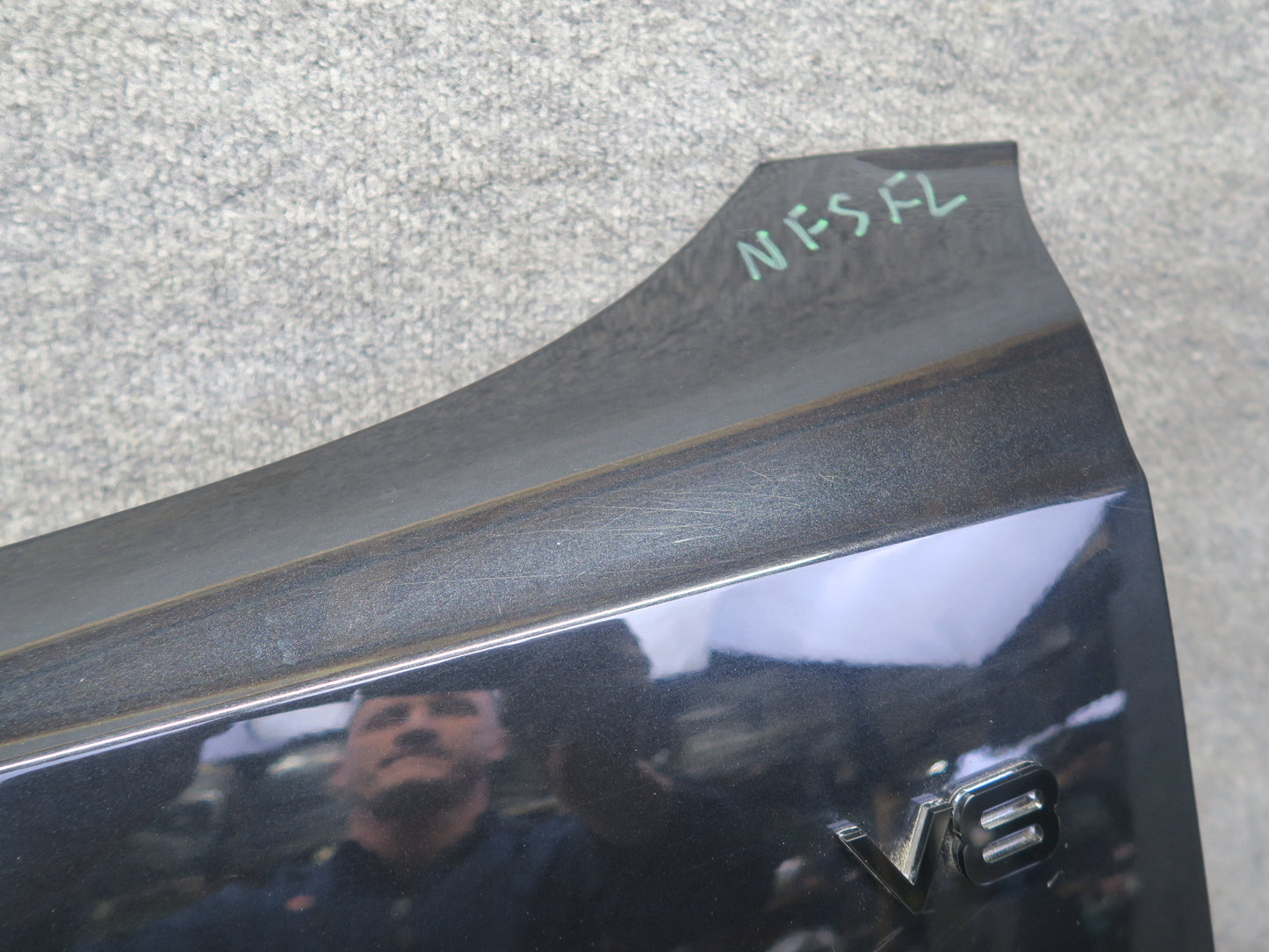 08-17 Audi B8 A5 S5 Front Left Fender Shell Panel Phantom Black Pearl OEM