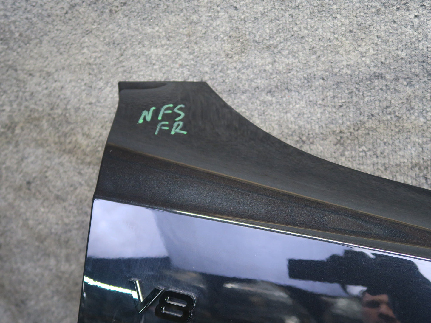 08-17 Audi B8 A5 S5 Front Right Fender Shell Panel Phantom Black Pearl OEM