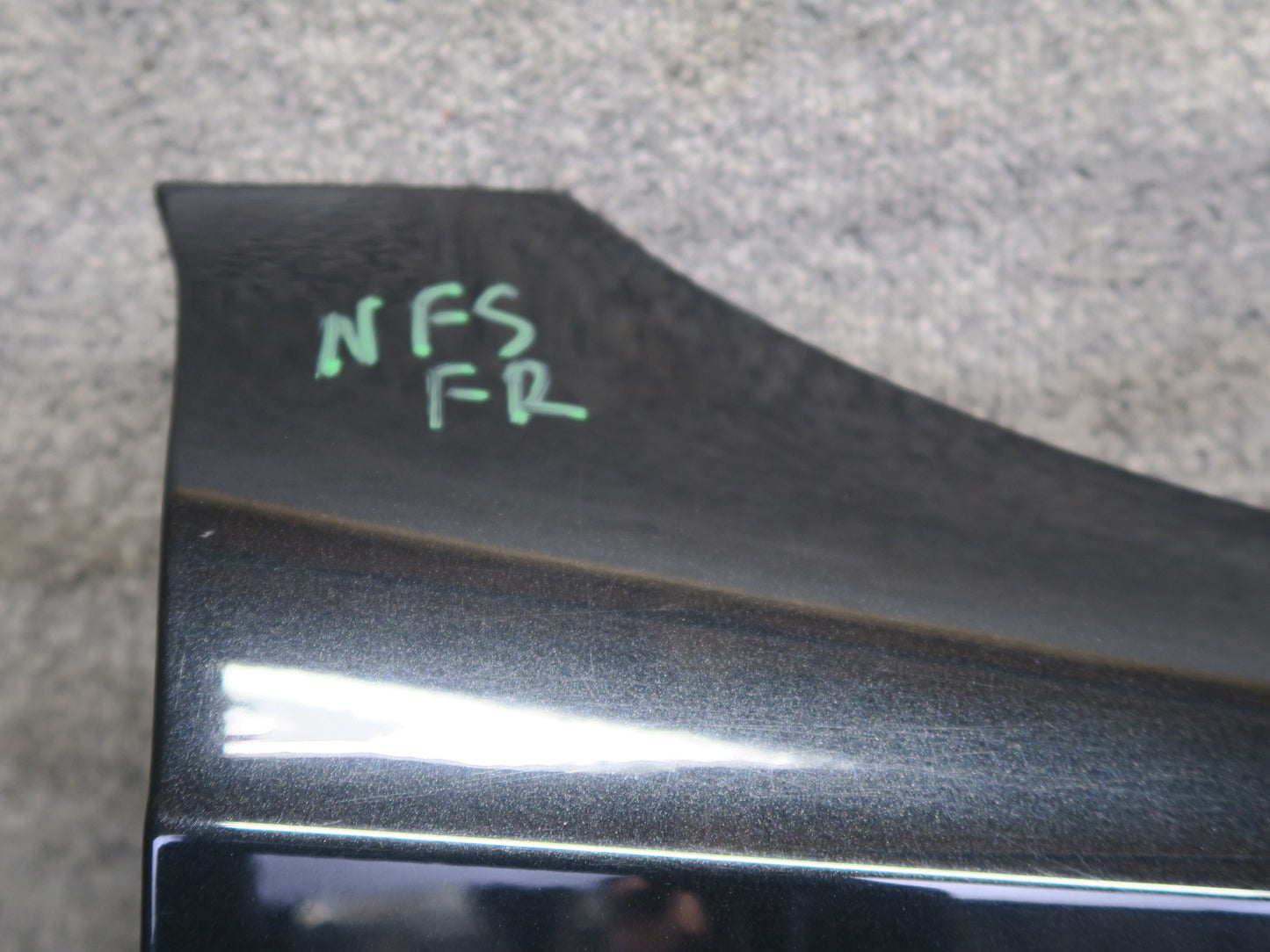 08-17 Audi B8 A5 S5 Front Right Fender Shell Panel Phantom Black Pearl OEM