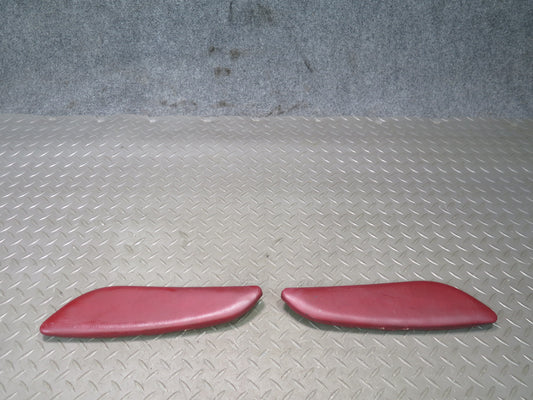 03-08 BMW E85 E86 Z4 Set of 2 Center Console Left & Right Knee Pad Trim RED OEM