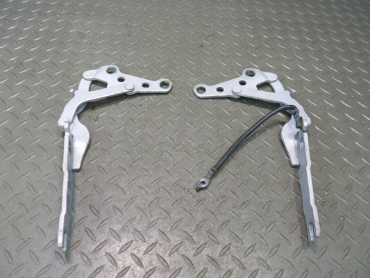 03-08 BMW E86 E85 Z4 Set of 2 Front Left & Right Hood Bonnet Hinge Silver OEM