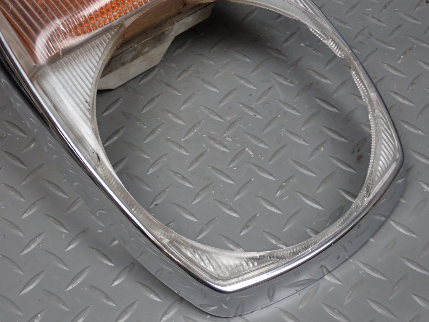75-76 Mercedes W115 300D Front Left Headlight Trim Bezel w Turn Light OEM