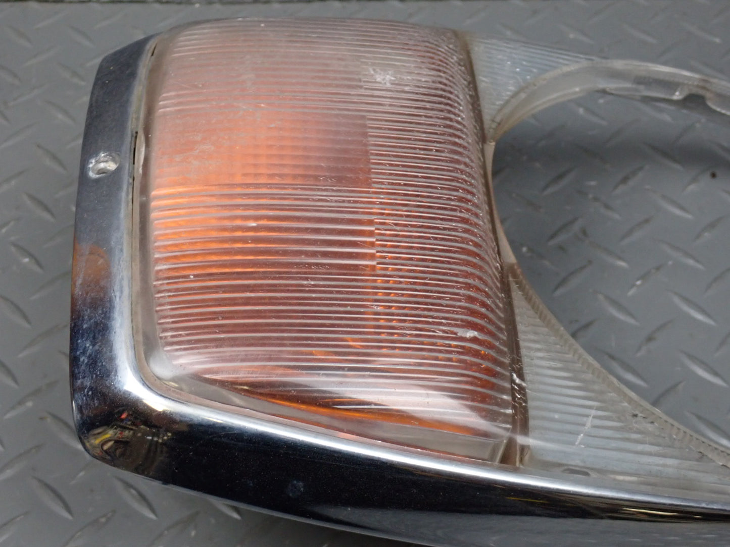 75-76 Mercedes W115 300D Front Left Headlight Trim Bezel w Turn Light OEM