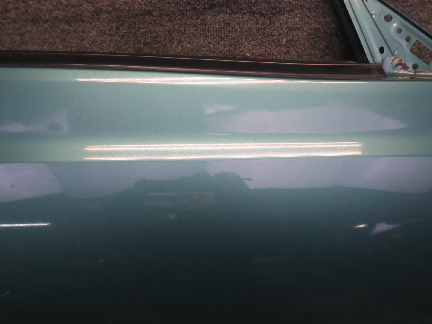 96-98 Nissan Stagea WGC34 Front Right Door Shell Panel Emerald Green OEM