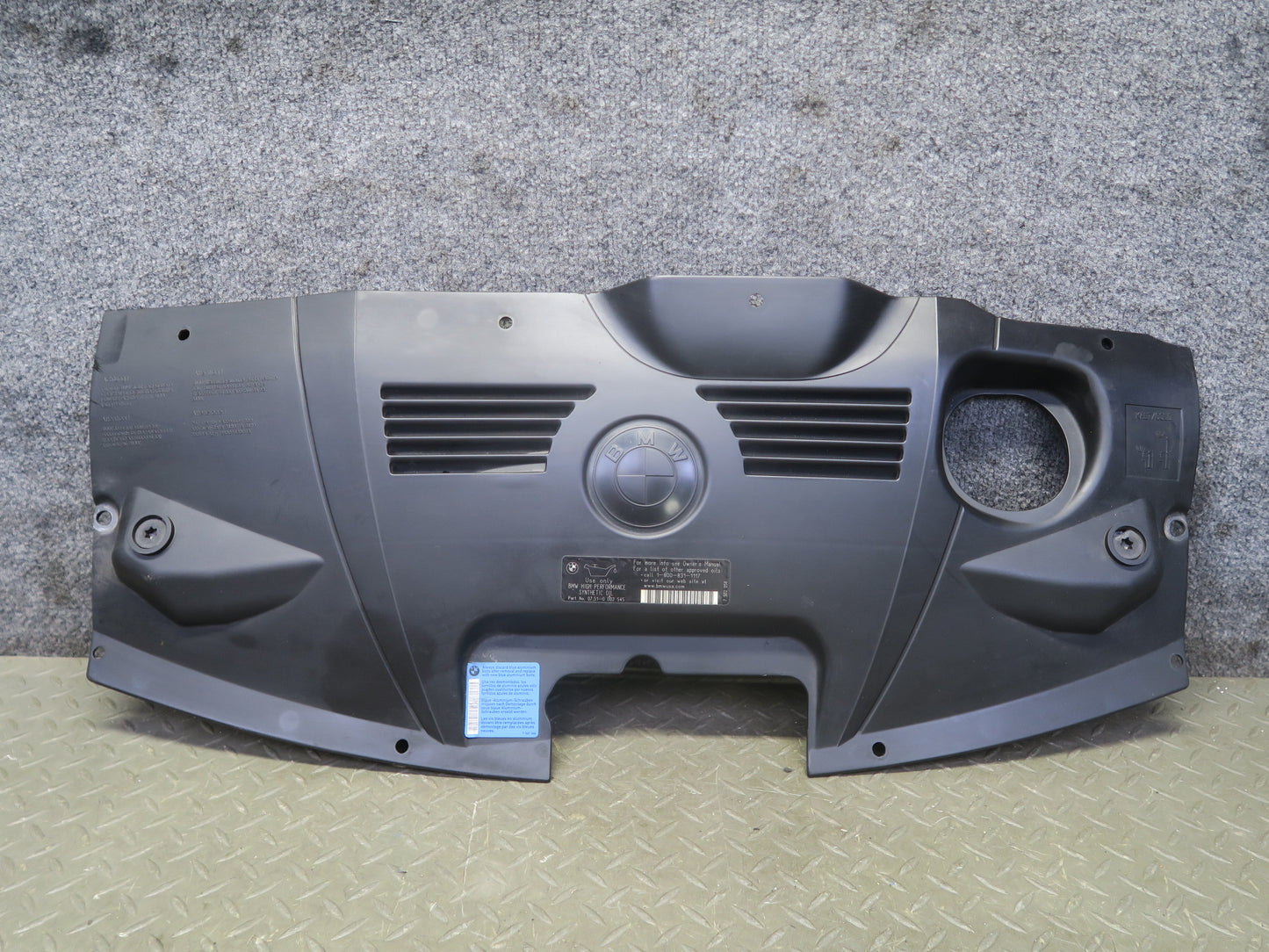 03-08 BMW E85 Z4 Engine Front Upper Radiator Trim Cover Panel 7162123 OEM