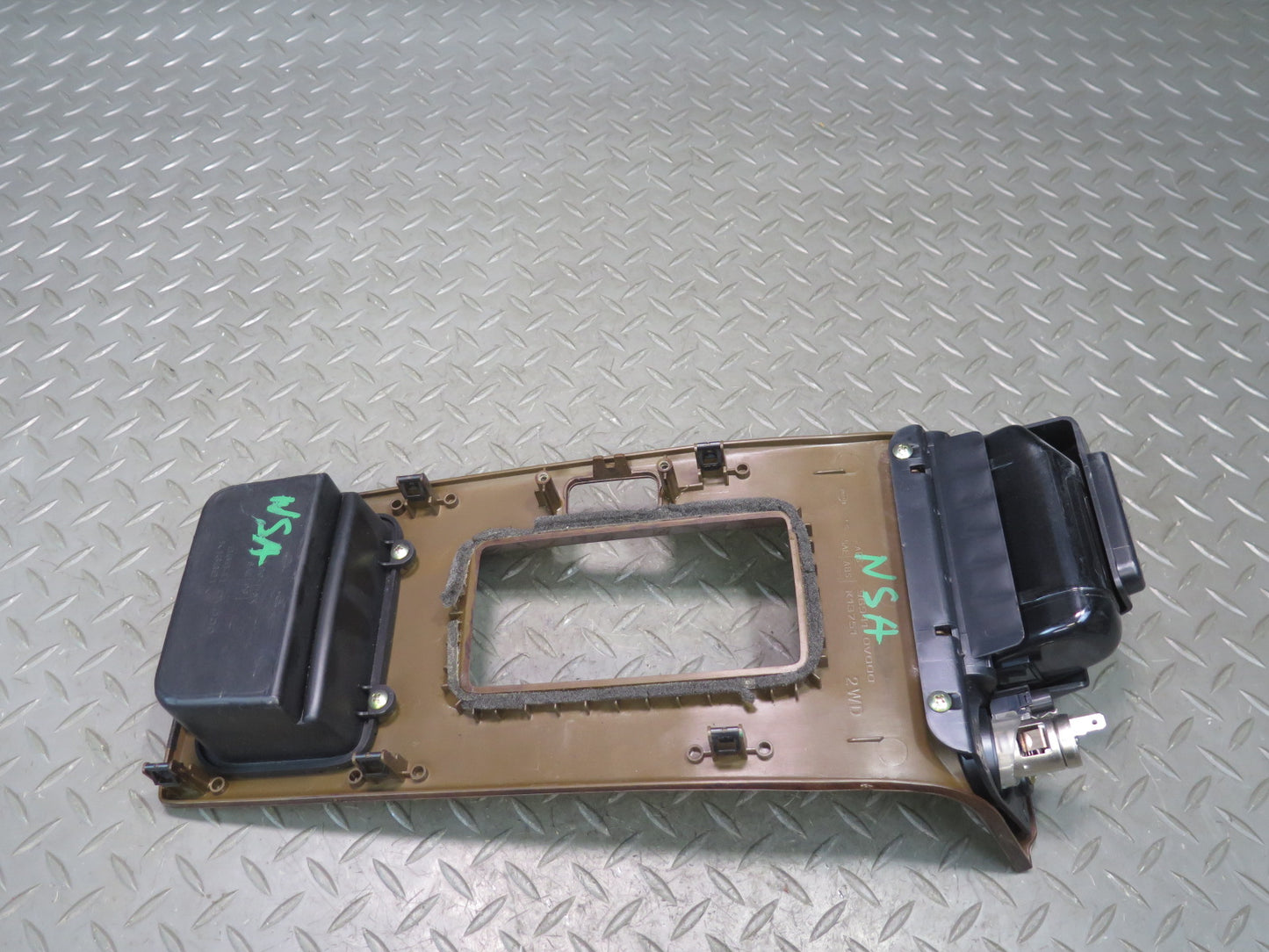 96-98 Nissan Stagea WGC34 A/T Front Center Console Wood Trim Cover Panel OEM