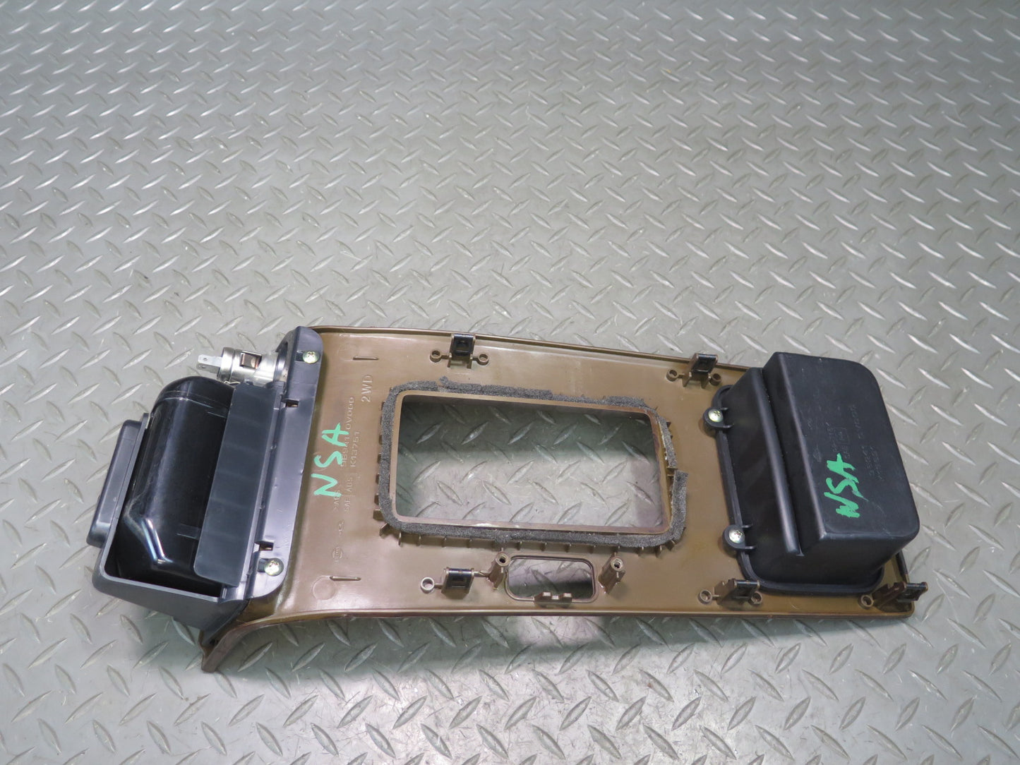 96-98 Nissan Stagea WGC34 A/T Front Center Console Wood Trim Cover Panel OEM