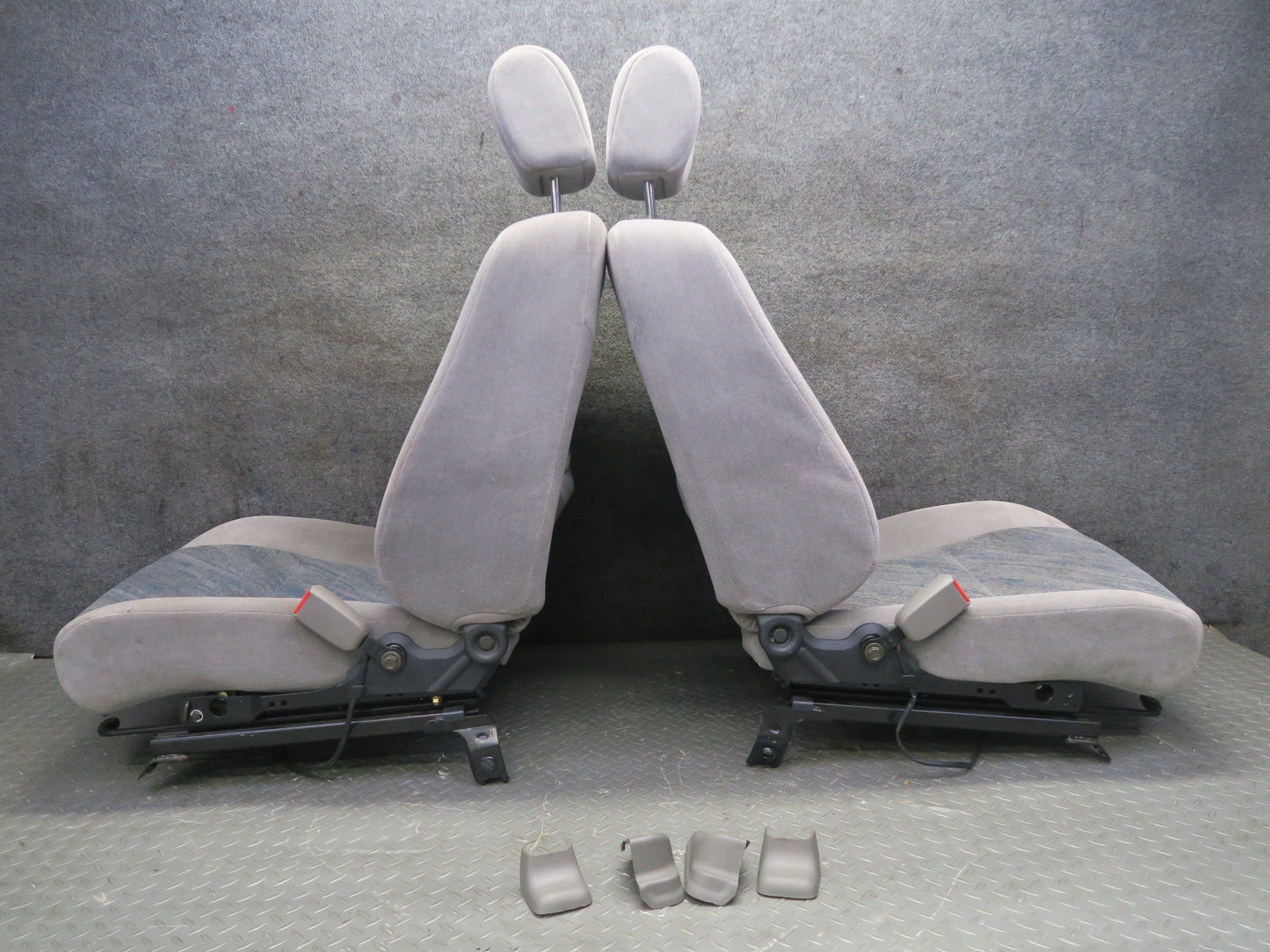 96-98 Nissan Stagea WGC34 Front & Rear Cloth Seat Set Olive Gray OEM