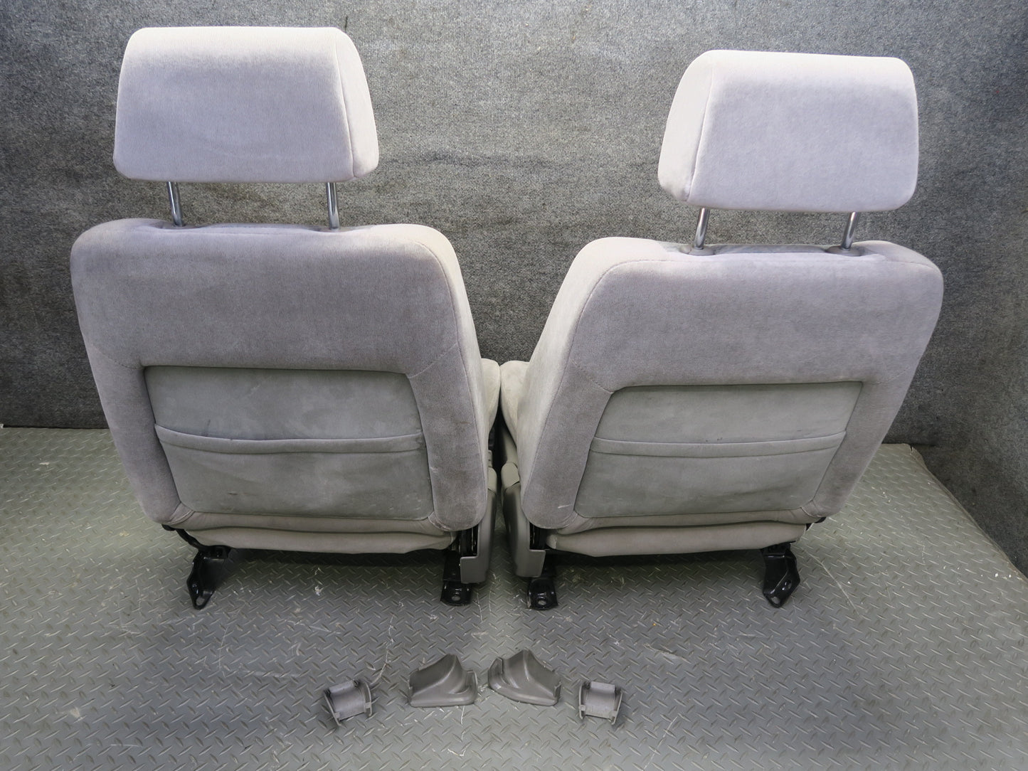 96-98 Nissan Stagea WGC34 Front & Rear Cloth Seat Set Olive Gray OEM