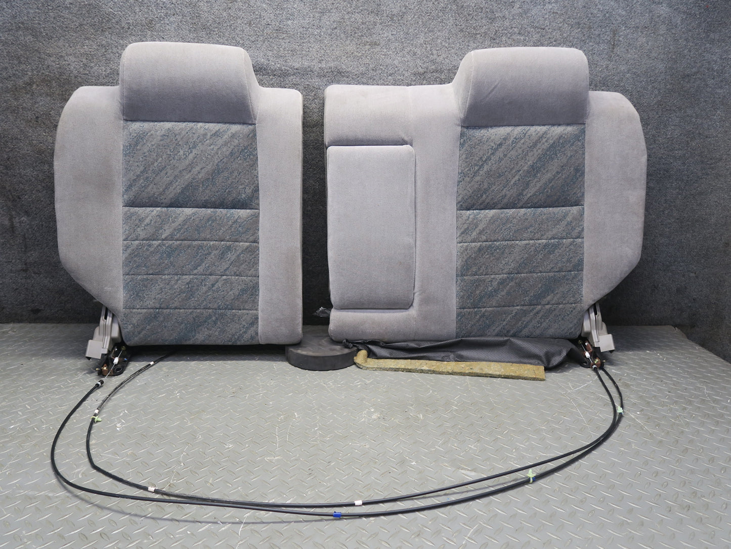96-98 Nissan Stagea WGC34 Front & Rear Cloth Seat Set Olive Gray OEM