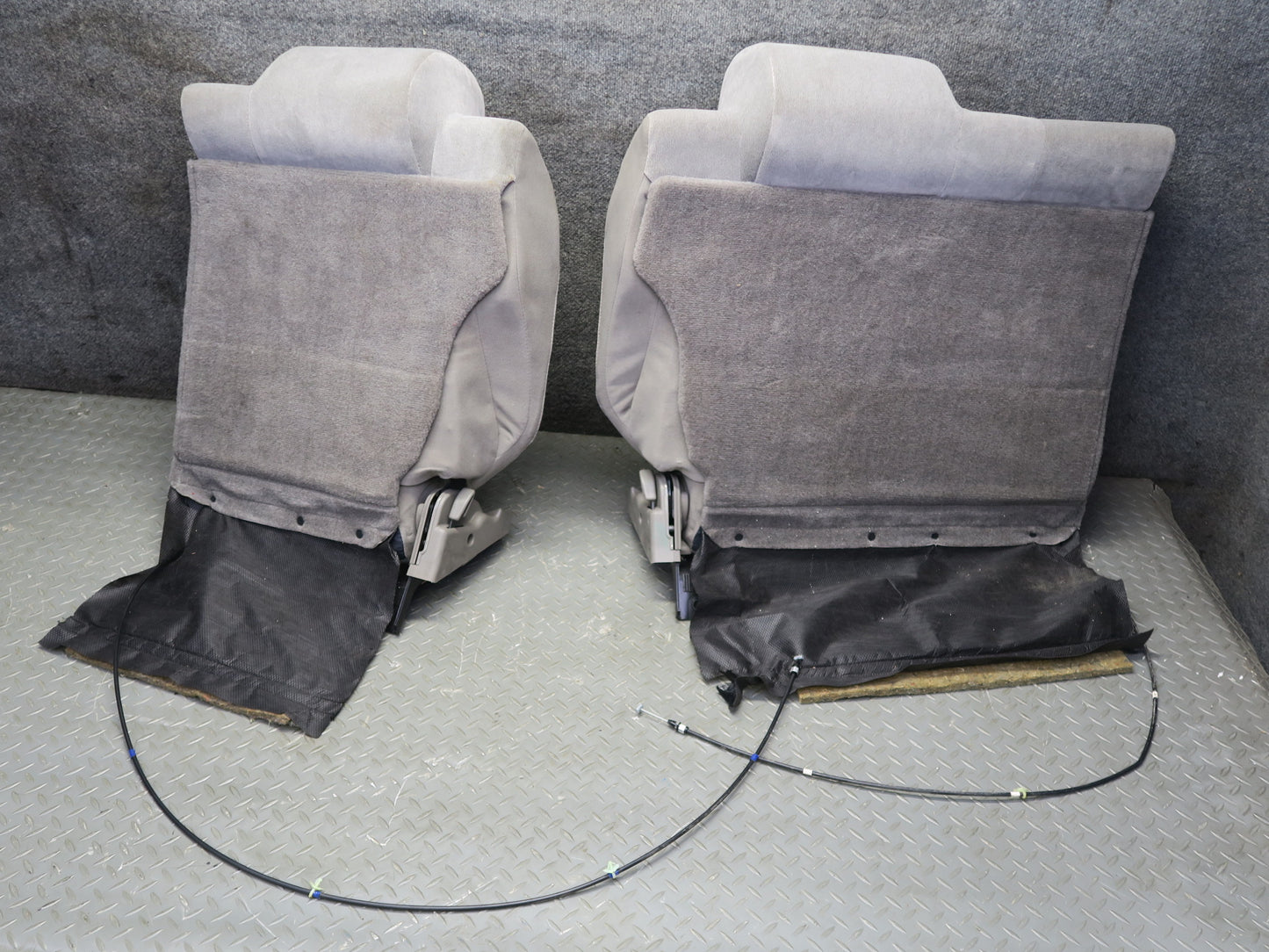 96-98 Nissan Stagea WGC34 Front & Rear Cloth Seat Set Olive Gray OEM
