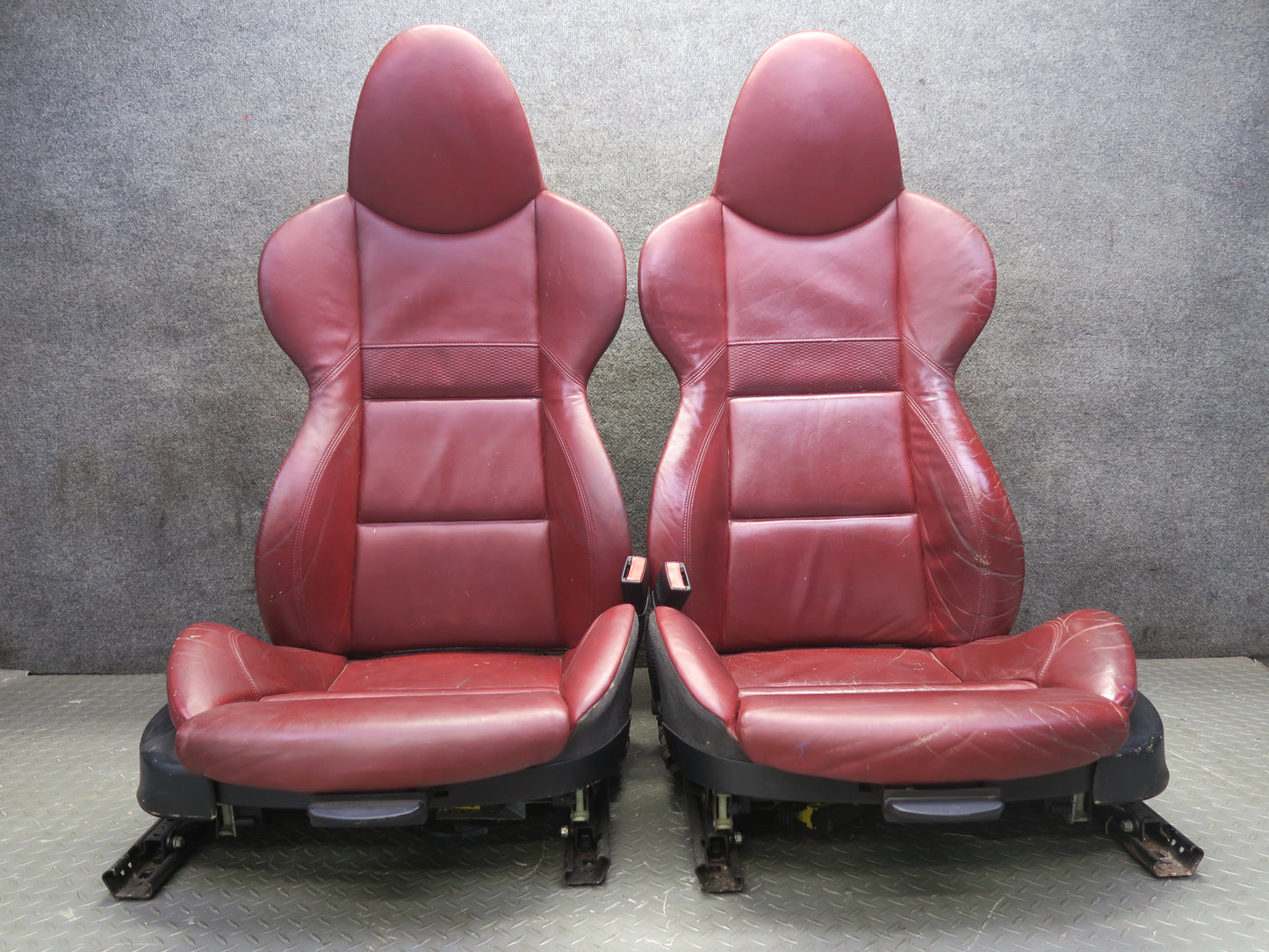 03-08 BMW E85 Z4 M-style Front Left & Right Sport Leather Heated Seat RED OEM