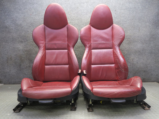 03-08 BMW E85 Z4 M-style Front Left & Right Sport Leather Heated Seat RED OEM