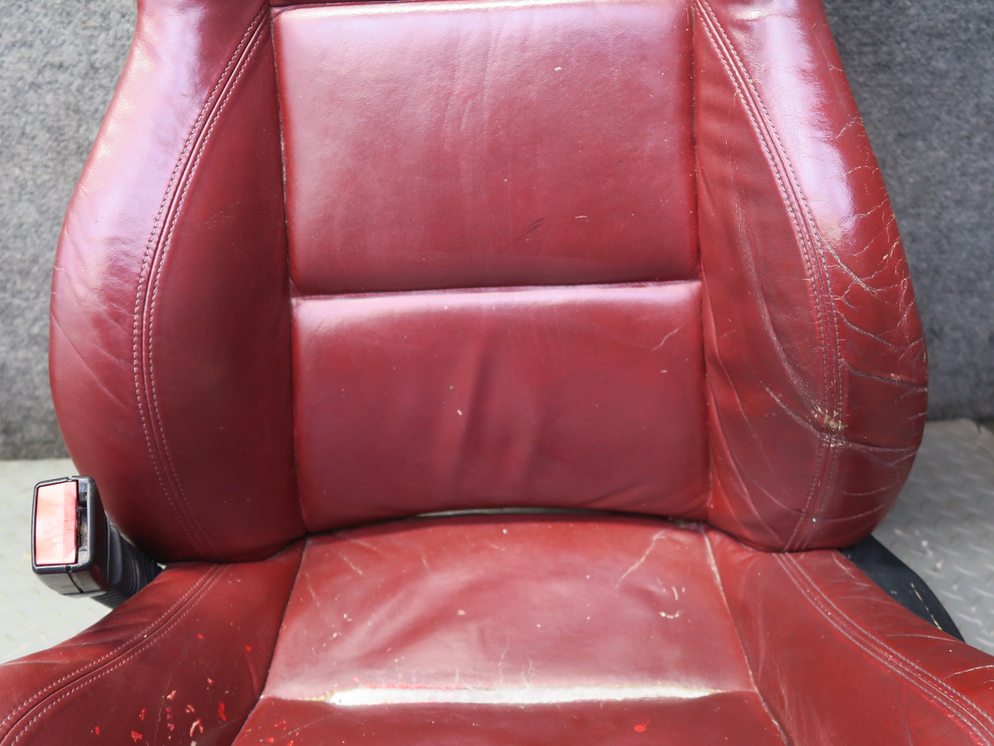 03-08 BMW E85 Z4 M-style Front Left & Right Sport Leather Heated Seat RED OEM
