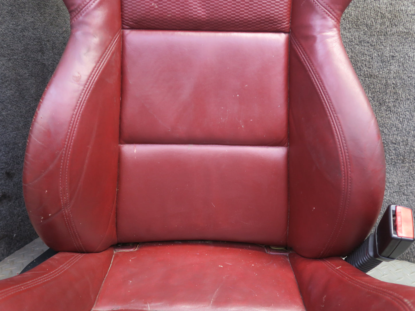 03-08 BMW E85 Z4 M-style Front Left & Right Sport Leather Heated Seat RED OEM