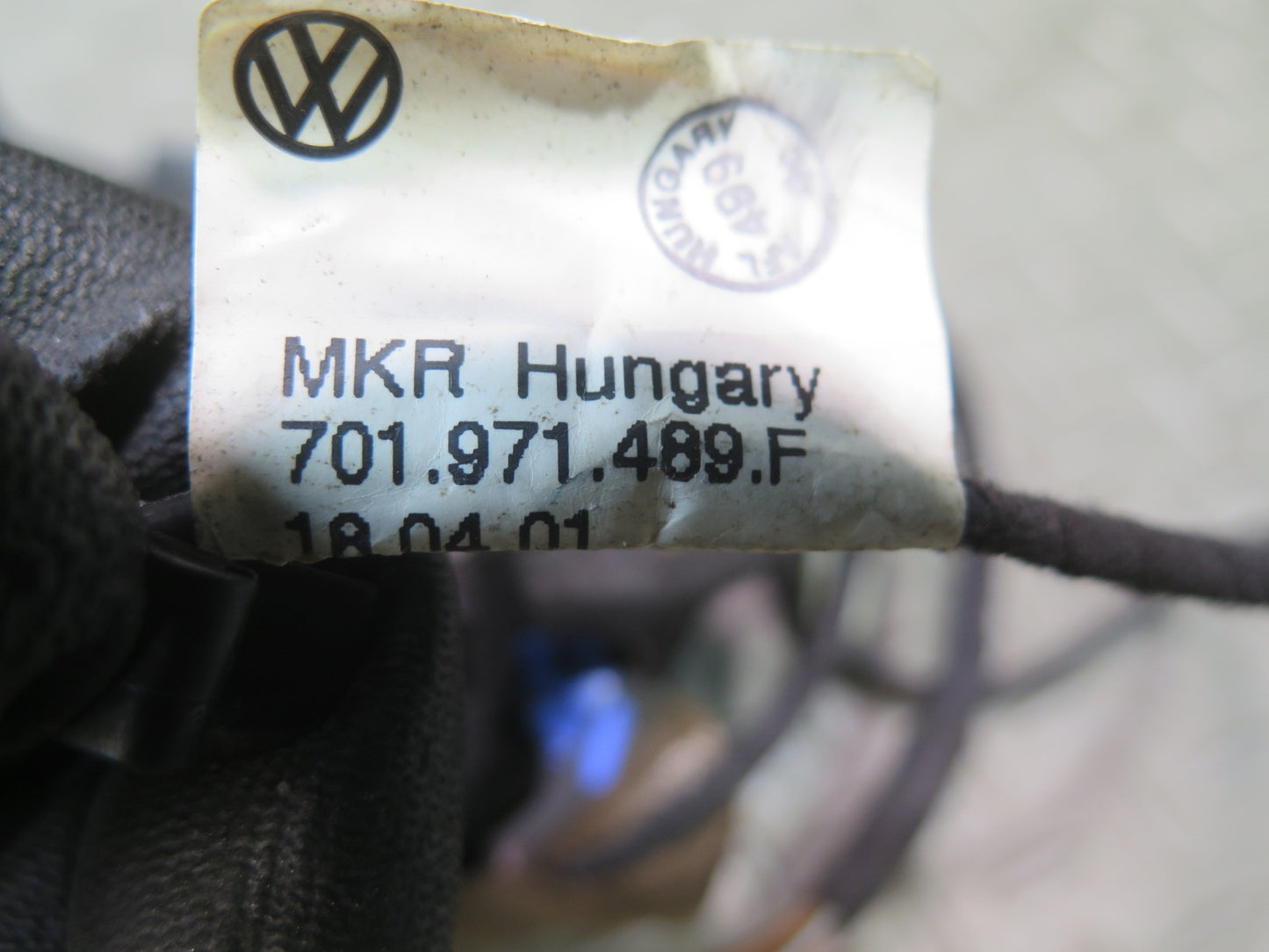 01-03 VW Eurovan T4 2.8L Rear Heated Screen Tailgate Wire Wiring Harness OEM
