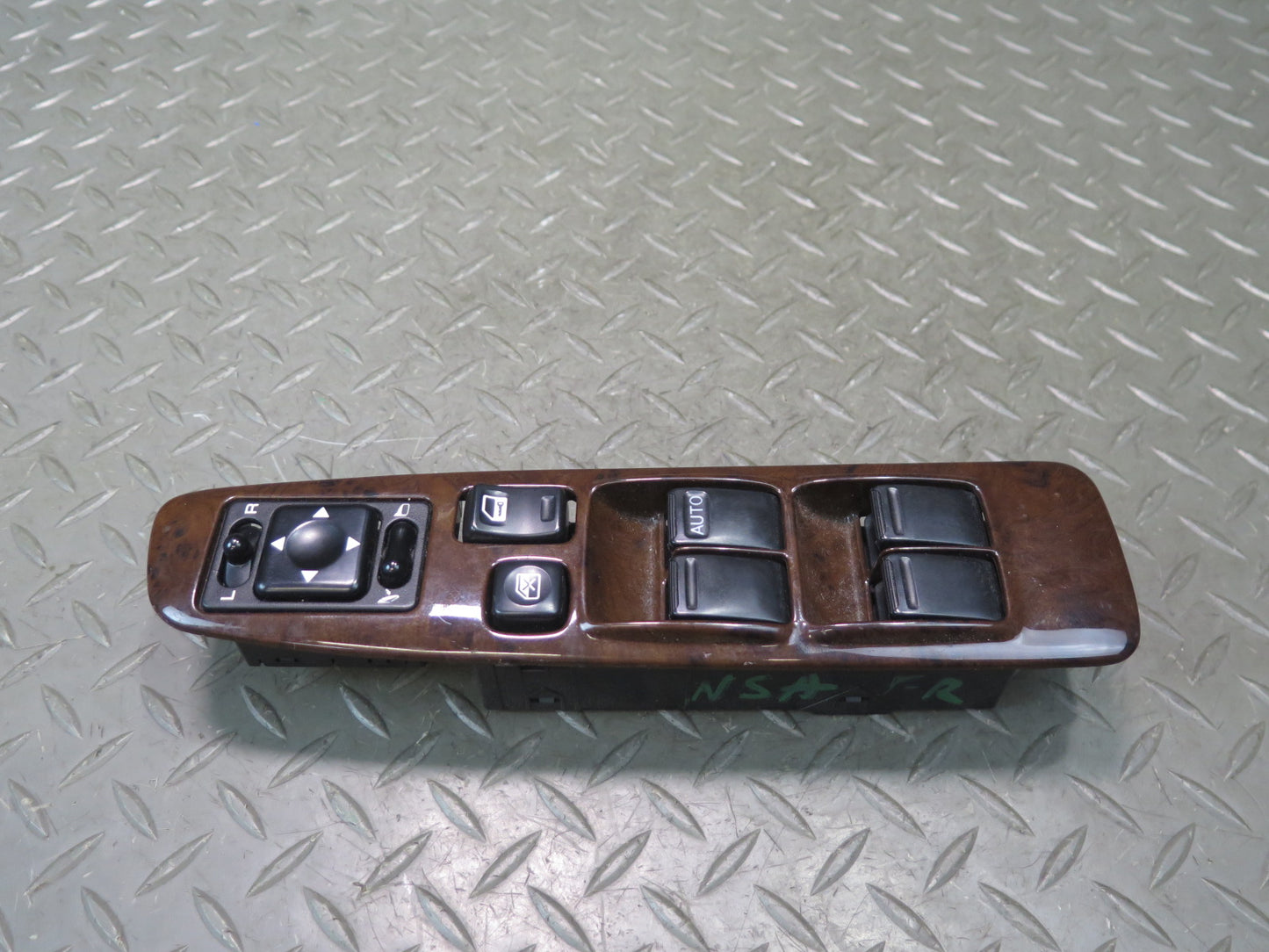 96-98 Nissan Stagea WGC34 Right Master Window Mirror Switch w Wood Trim OEM