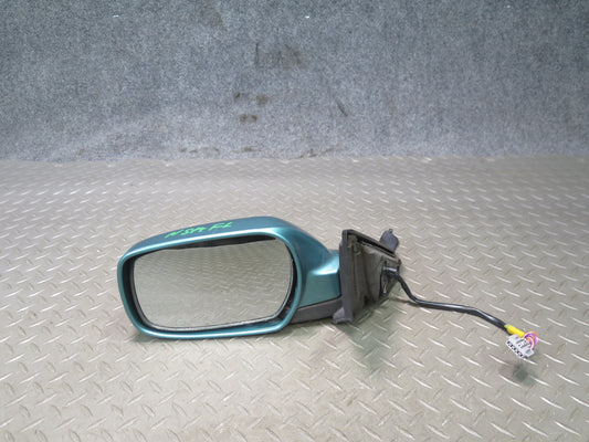 96-98 Nissan Stagea WGC34 Left Door Exterior Side View Power Mirror Green OEM