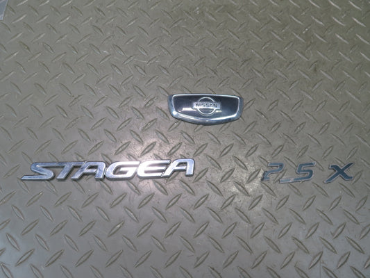 96-98 Nissan Stagea WGC34 Trunk Lid Tailgate Emblem Logo Badge Symbol Set OEM