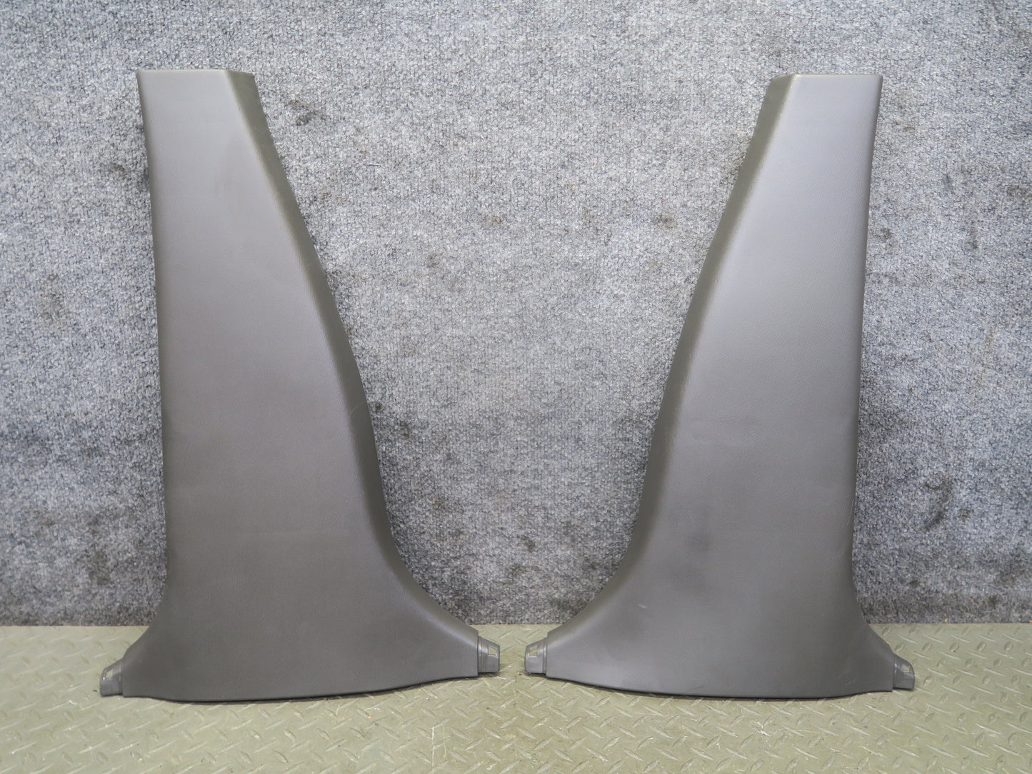 96-98 Nissan Stagea WGC34 Set of 2 Front B Pillar Trim Cover Panel Brown OEM