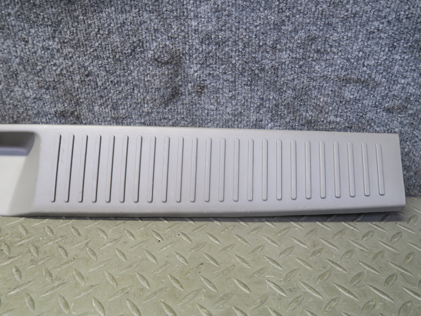 96-98 Nissan Stagea WGC34 Rear Trunk Sill Scuff Plate Trim Cover Gray OEM