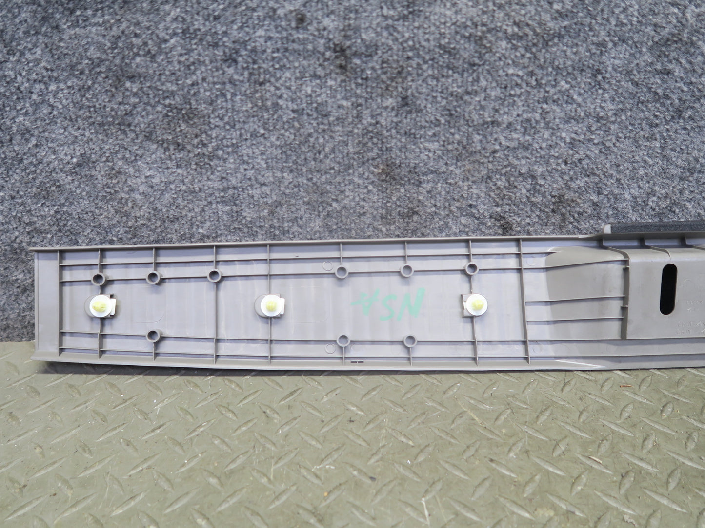 96-98 Nissan Stagea WGC34 Rear Trunk Sill Scuff Plate Trim Cover Gray OEM