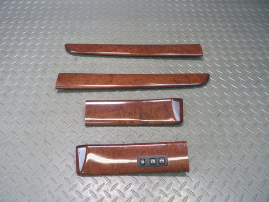 97-00 Lexus JZZ31L SC400 SC300 Set of 4 Door Wood Trim Bezel Cover Panel OEM