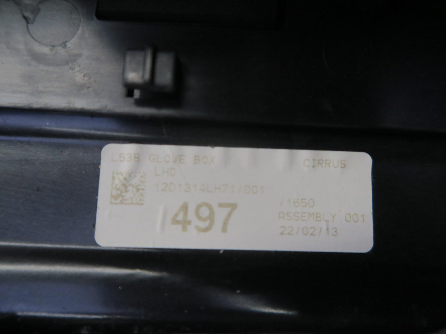 2012-2019 Range Rover Evoque L538 Dash Glove Box Compartment Storage OEM