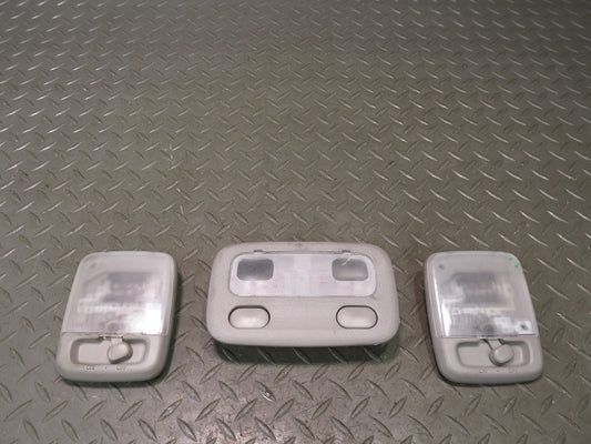 96-98 Nissan Stagea WGC34 Set of 3 Front & Rear Overhead Dome Light Lamp OEM