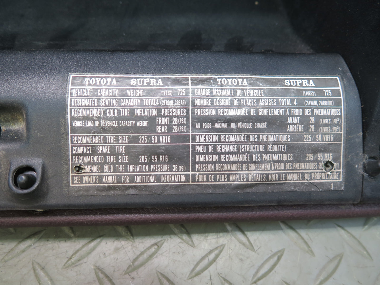 86-88 Toyota Supra MA70L Dash Glove Box Compartment Storage Door Lid OEM