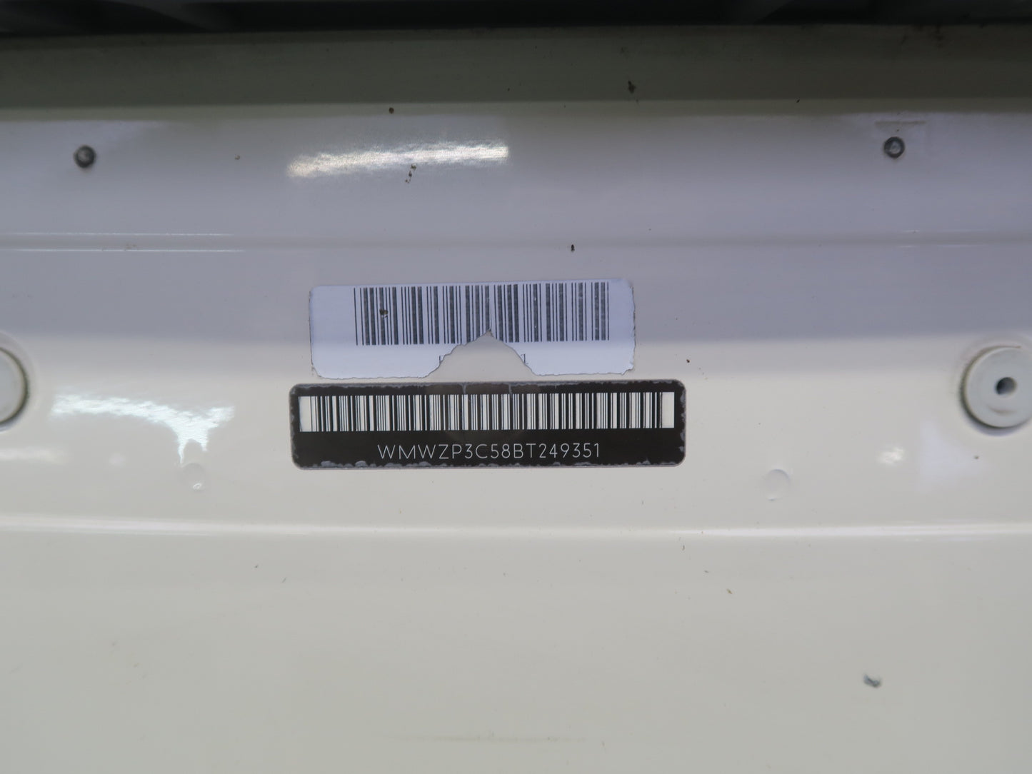 09-15 Mini R57 Convertible Rear Trunk Lid Liftgate Tailgate Hatch White OEM