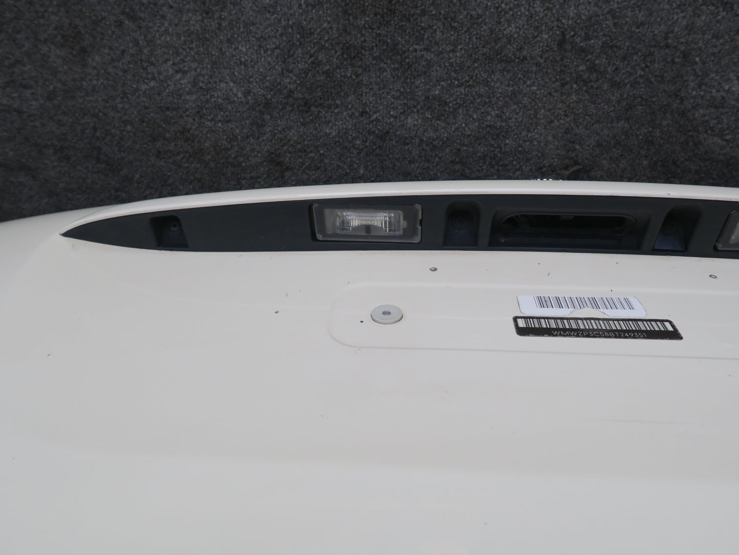 09-15 Mini R57 Convertible Rear Trunk Lid Liftgate Tailgate Hatch White OEM