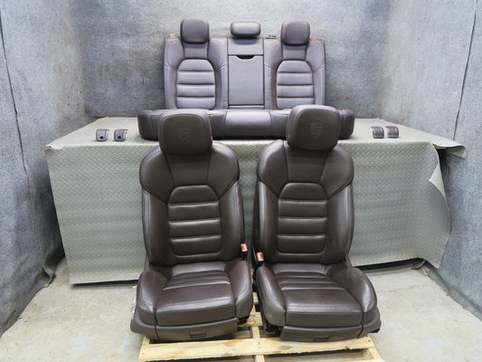 2015-2018 Porsche Macan Front Rear GTS Sport Heated Perforated Leather Seat Set