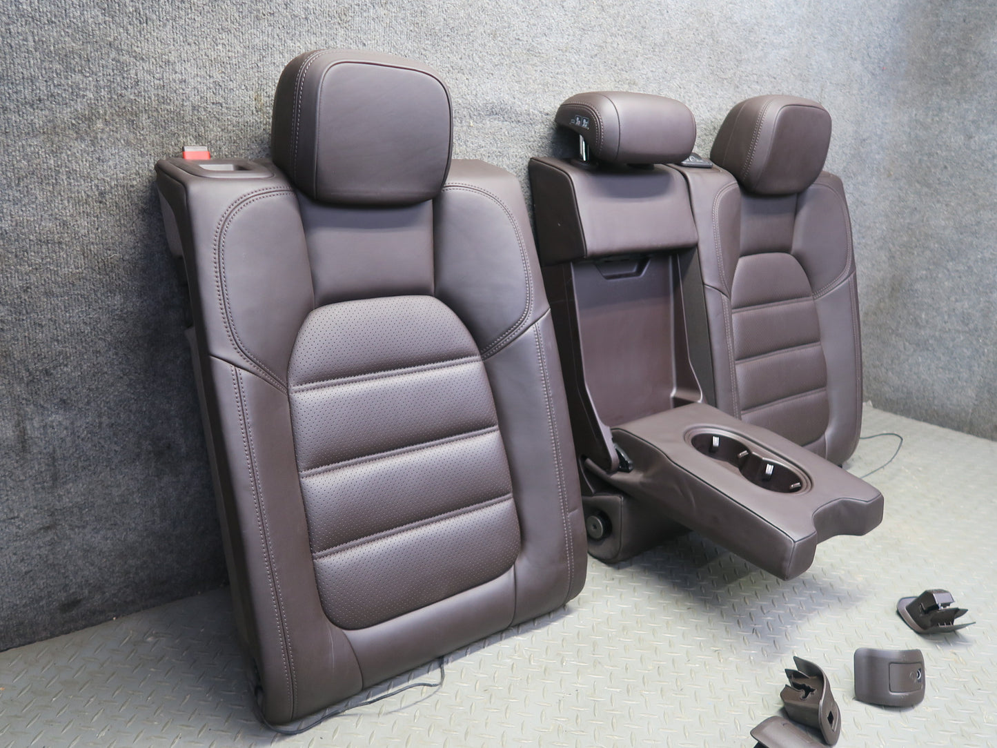 2015-2018 Porsche Macan Front Rear GTS Sport Heated Perforated Leather Seat Set