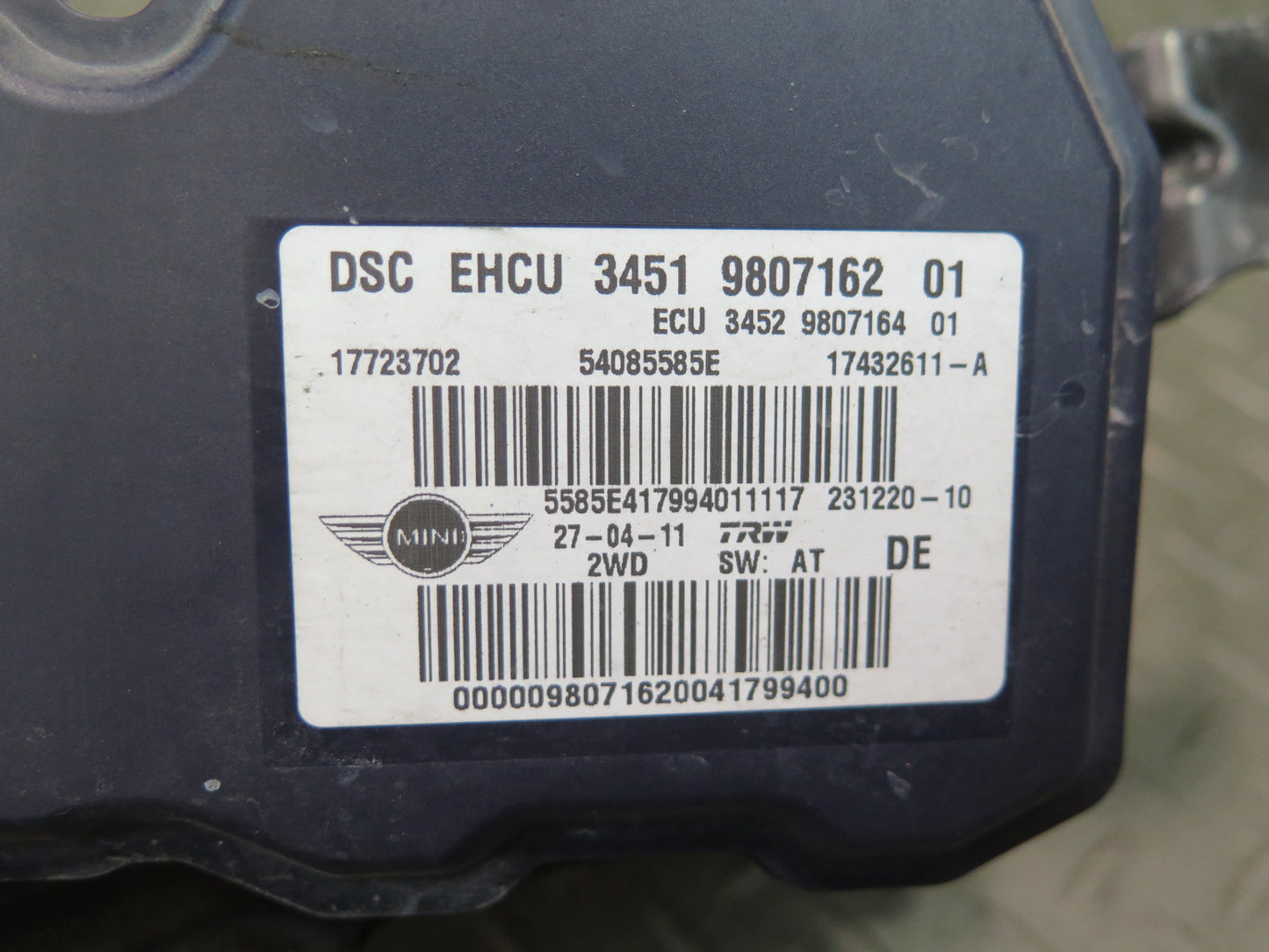 2011 Mini Cooper S R55 R56 R57 R58 R59 Anti Lock Brake ABS DSC Pump Module OEM