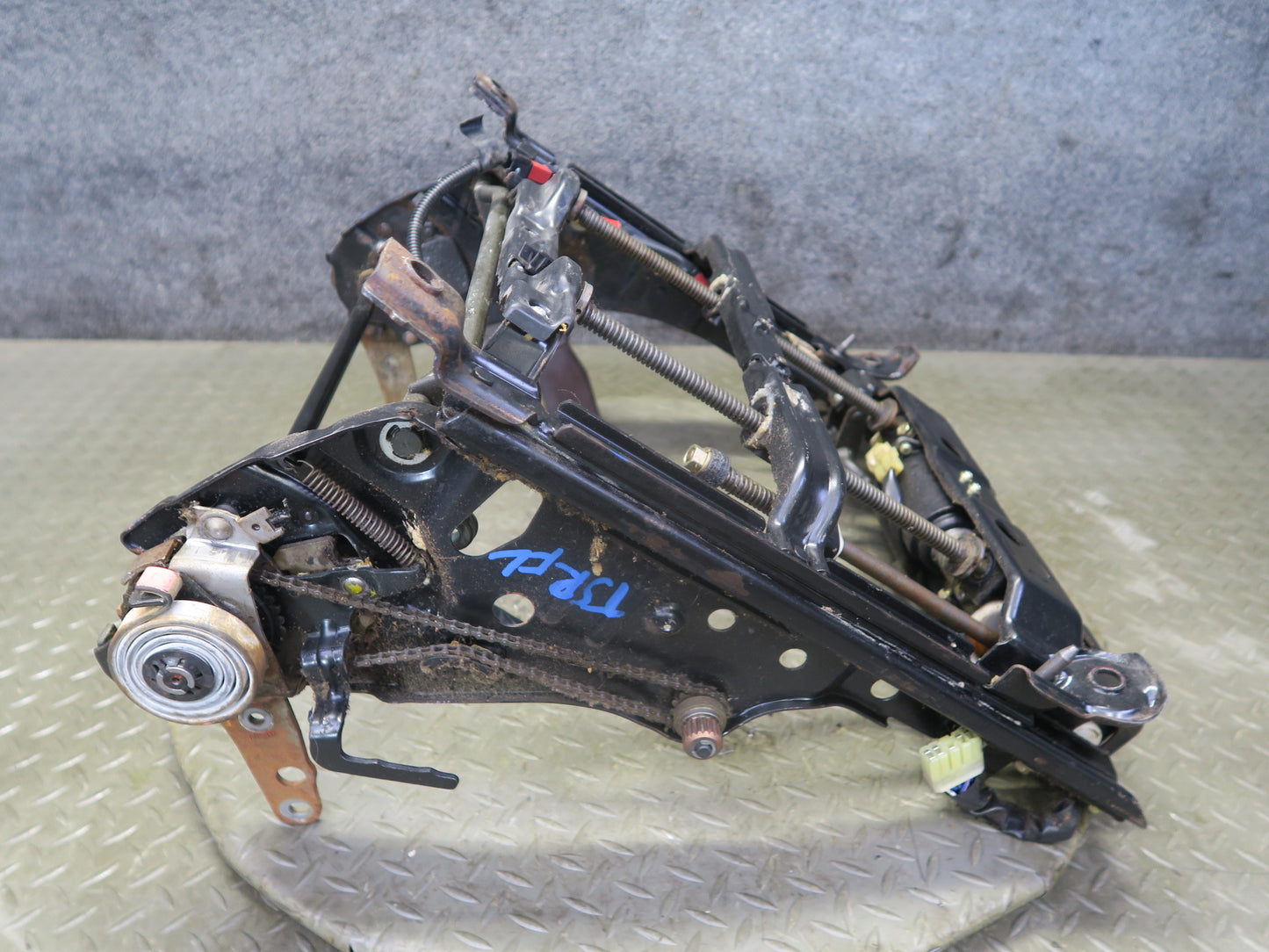 86-88 Toyota Supra MA70L Front Left Seat Lower Frame Track w Motors OEM