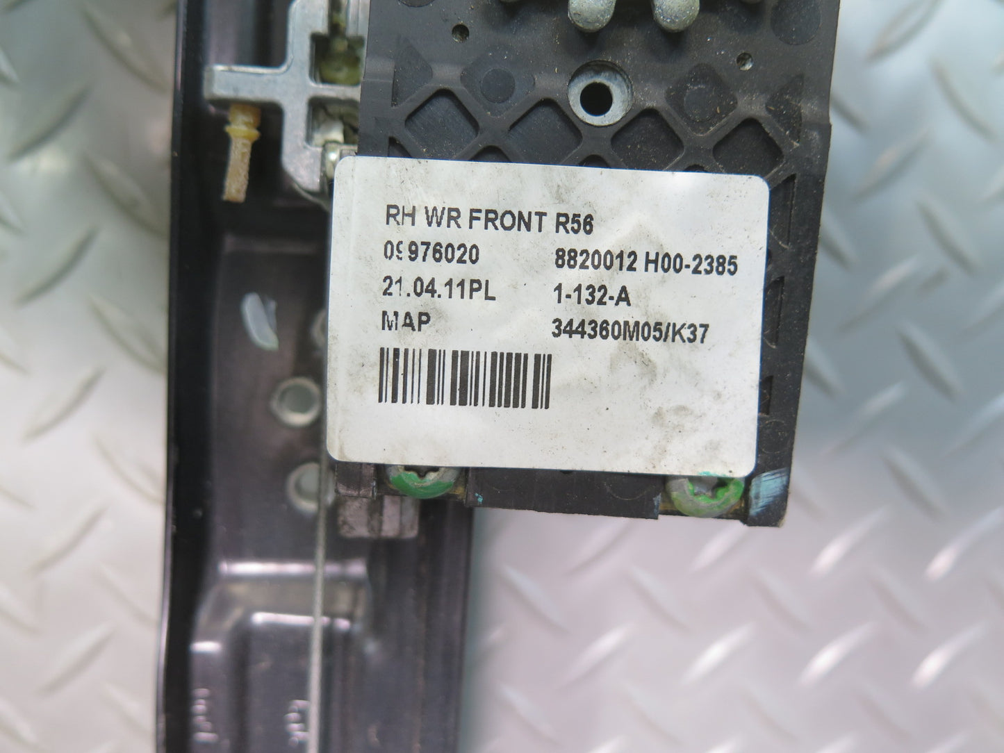 07-13 Mini Cooper R55 R56 R57 Front Right Window Regulator w Motor 2757044 OEM
