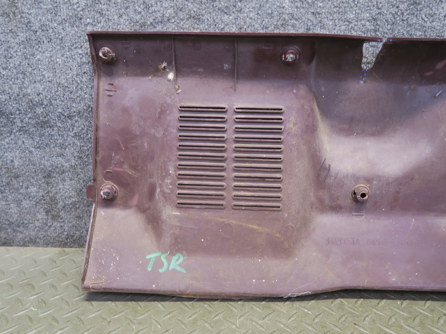 86-92 Toyota Supra MA70L Rear Trunk Hatch Trim Cover Panel Maroon OEM