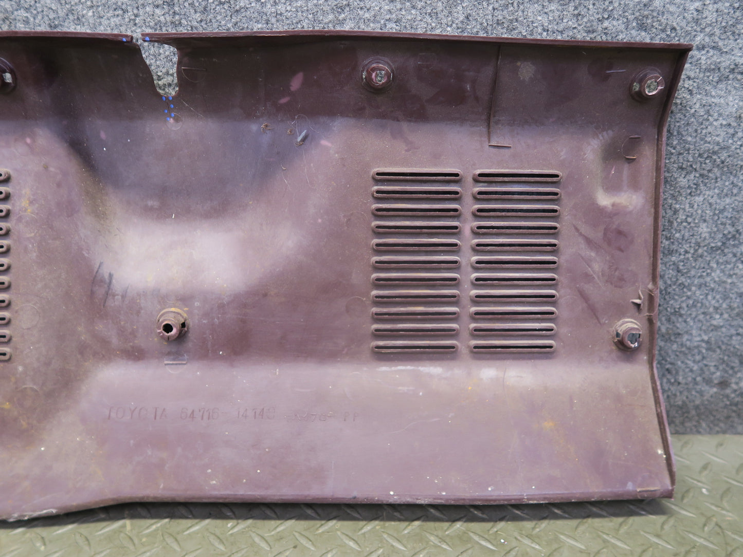 86-92 Toyota Supra MA70L Rear Trunk Hatch Trim Cover Panel Maroon OEM