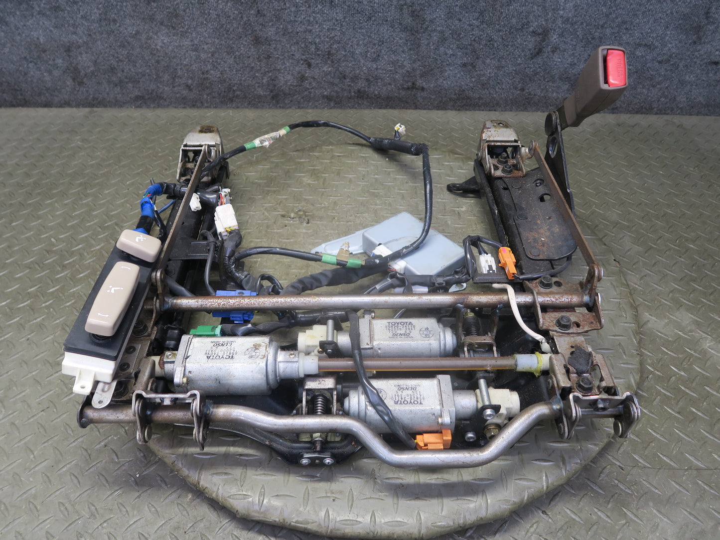 95-00 Lexus SC400 SC300 Front Right Seat Lower Frame Track Rail w Motors OEM