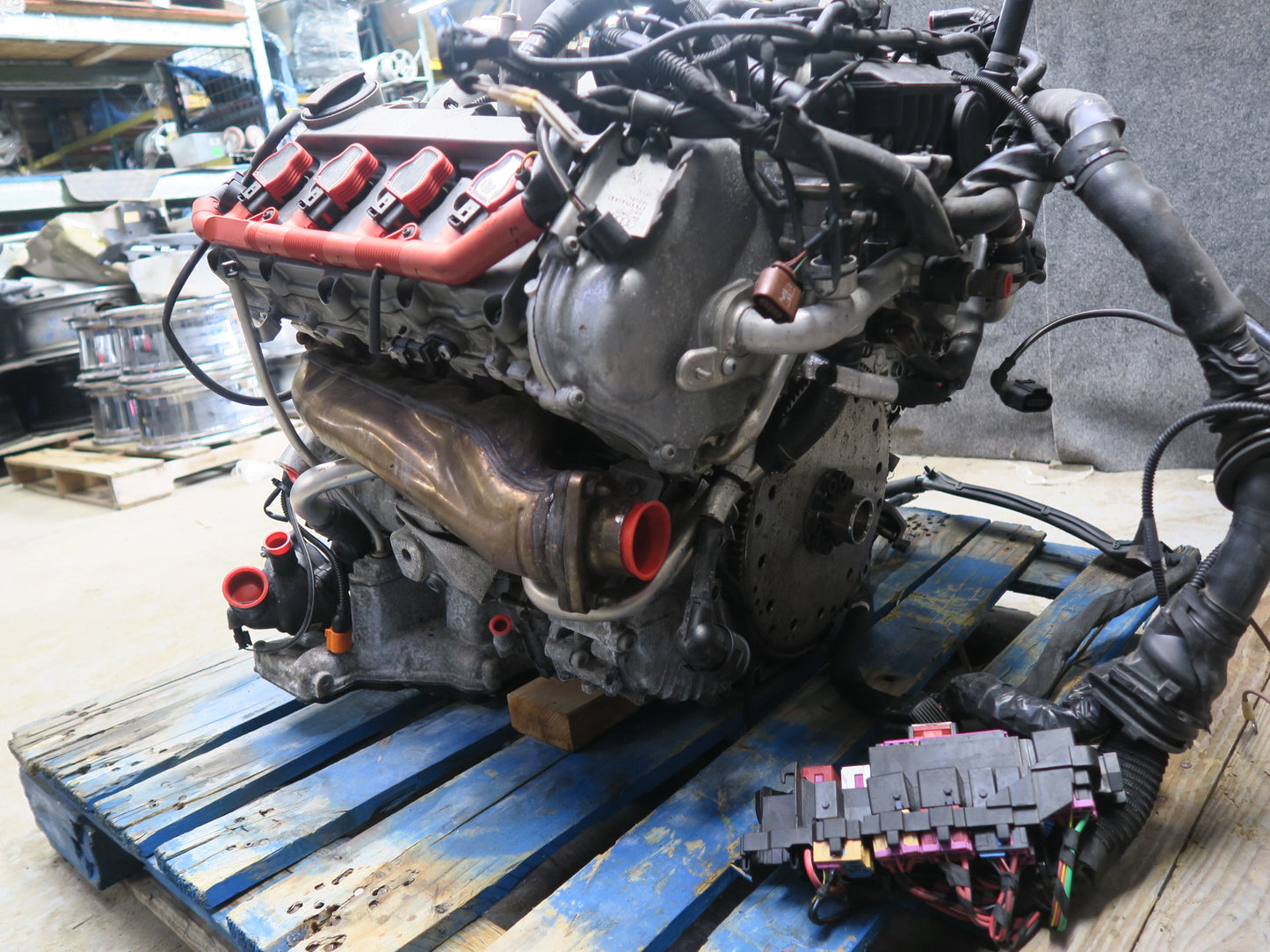 09-12 Audi S5 4.2L Caua AWD VIN V 5TH Digit A/T Complete Engine Motor 81k Miles