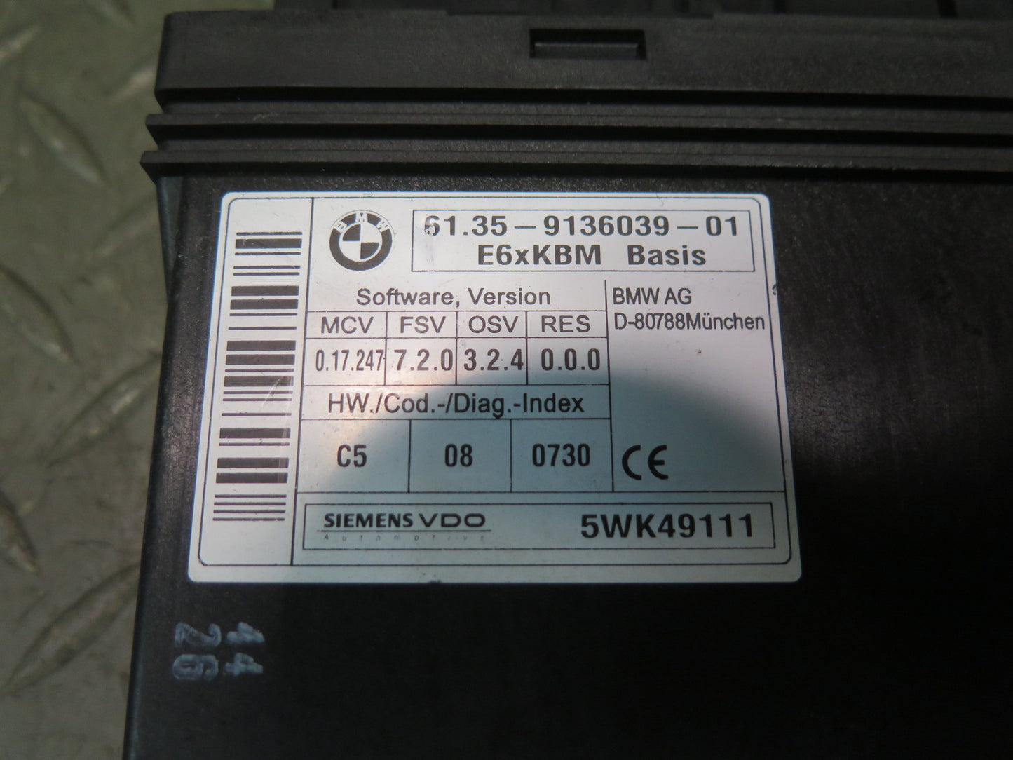 2006-2010 BMW E63 E64 M6 Body Control Module Unit BCM BCU 9136039