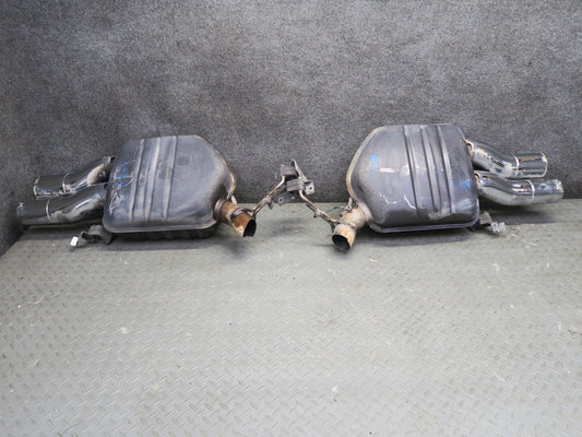 2006-2010 BMW E63 E64 M6 Rear Left & Right Exhaust Muffler w Tips Set of 2