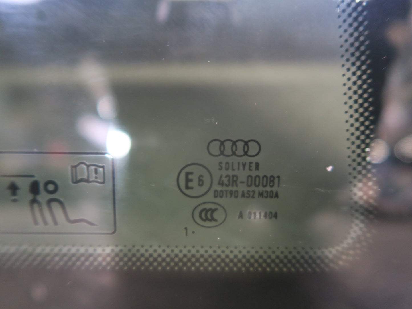 08-17 Audi 8T S5 Coupe Rear Right Passenger Side Quarter Window Glass OEM