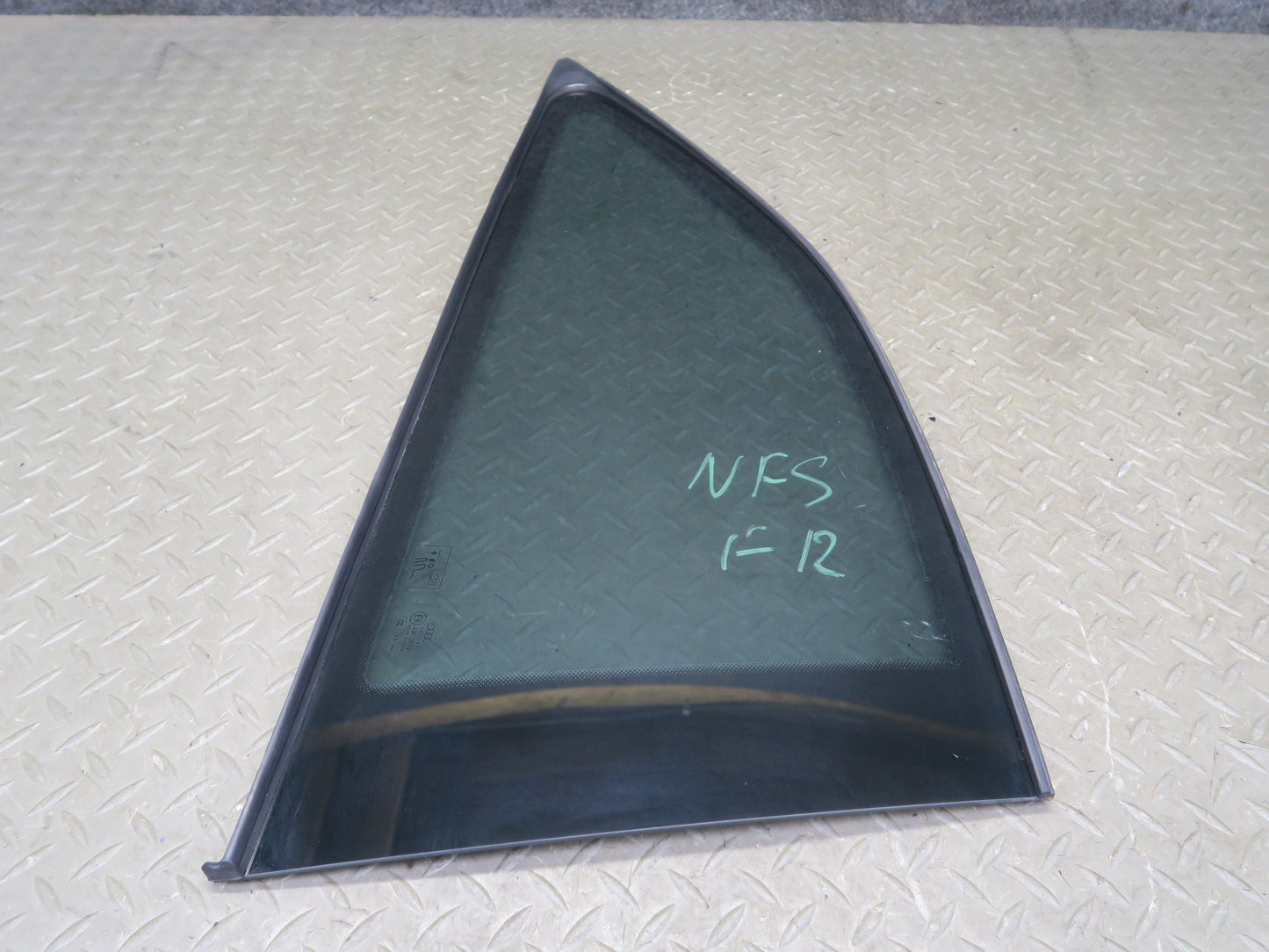 08-17 Audi 8T S5 Coupe Rear Right Passenger Side Quarter Window Glass OEM