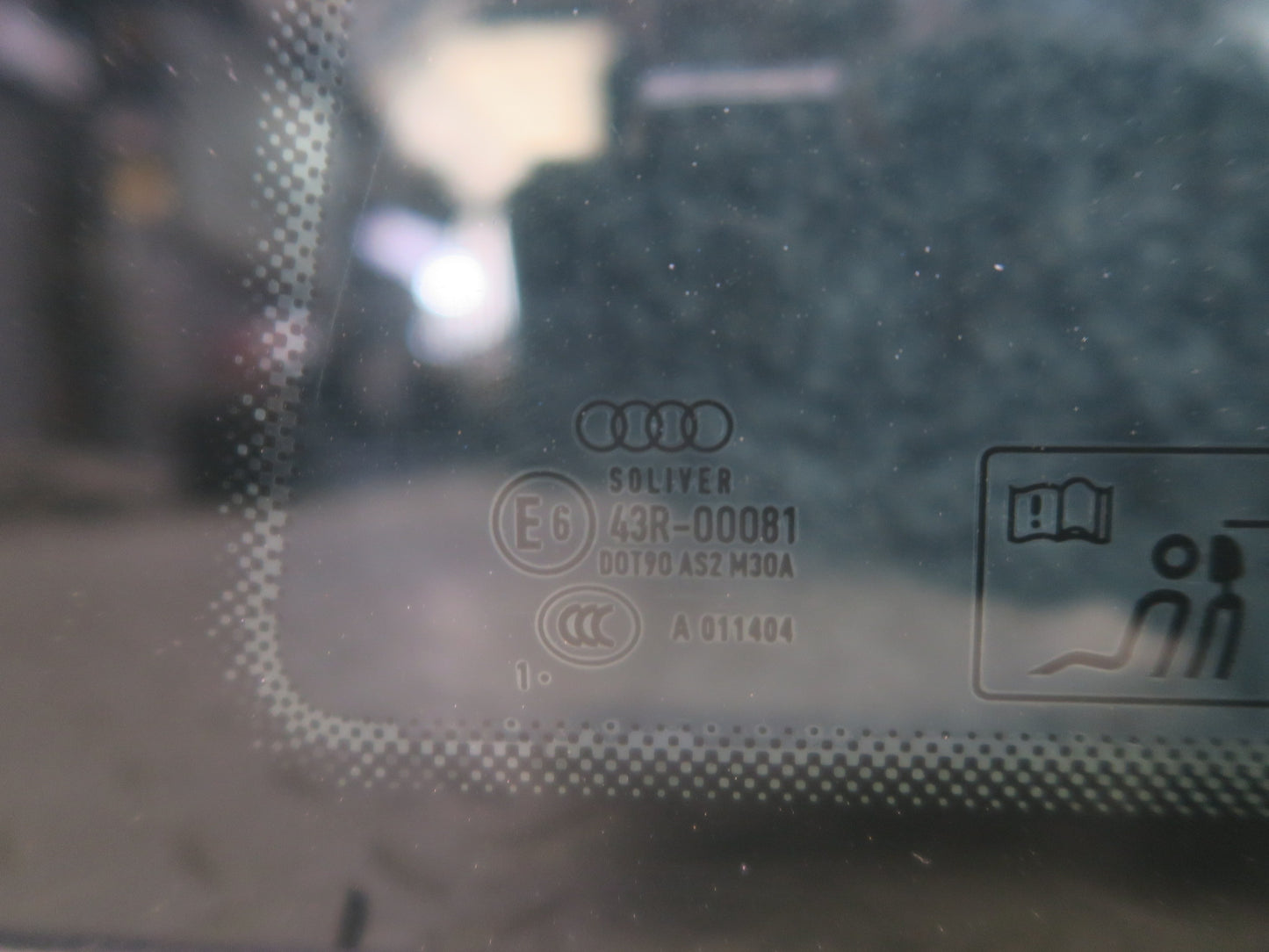 08-17 Audi 8T S5 Coupe Rear Left Driver Side Quarter Window Glass OEM