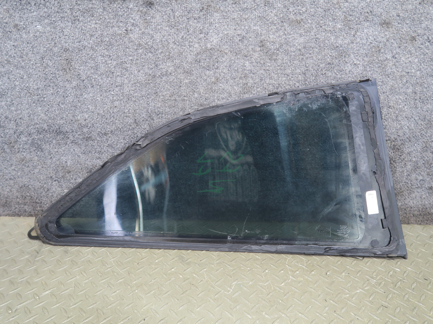 08-17 Audi 8T S5 Coupe Rear Left Driver Side Quarter Window Glass OEM