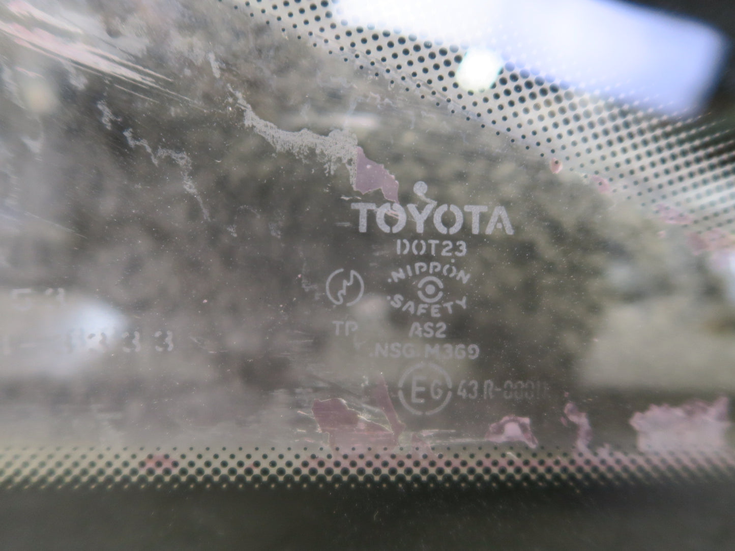 86-88 Toyota Supra MA70L Rear Left Quarter Glass Window w Molding Trim Set OEM
