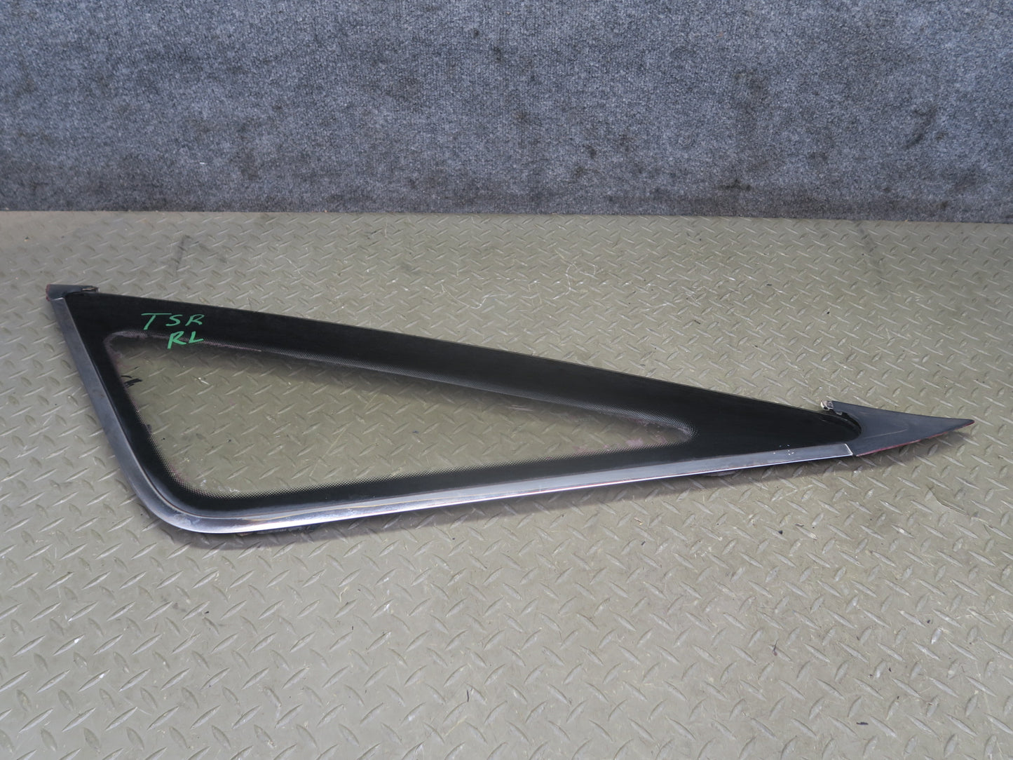 86-88 Toyota Supra MA70L Rear Left Quarter Glass Window w Molding Trim Set OEM