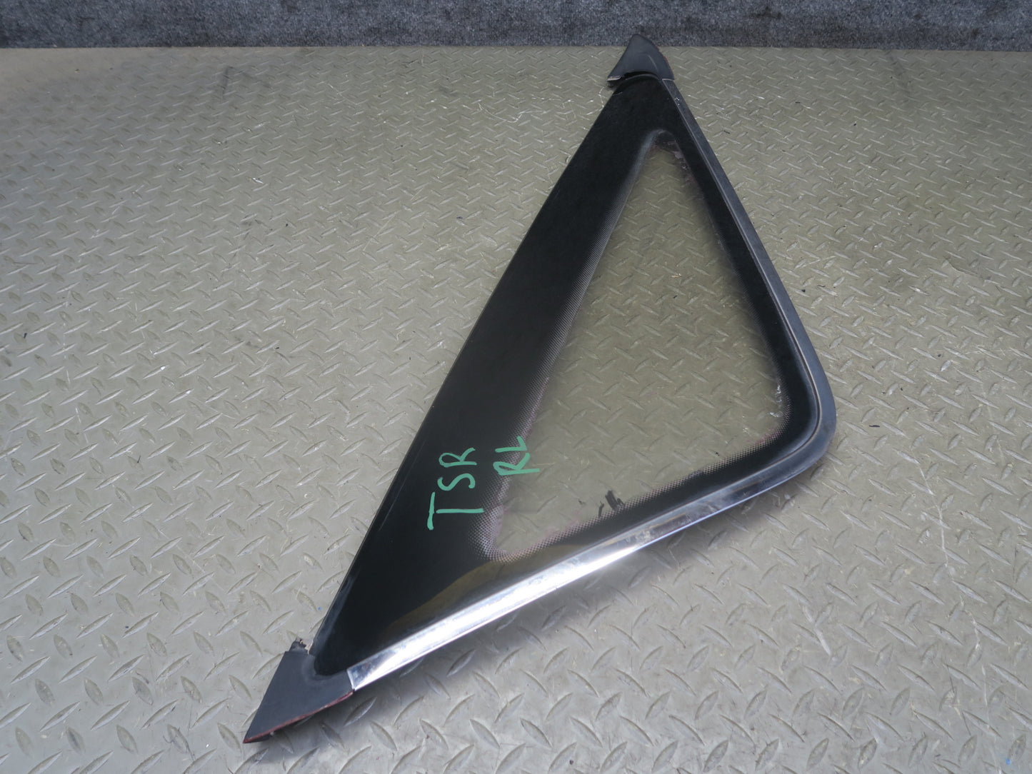 86-88 Toyota Supra MA70L Rear Left Quarter Glass Window w Molding Trim Set OEM
